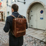 10x nahast seljakott kaamerakott reisikott pruun