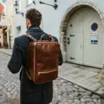 10x nahast seljakott kaamerakott reisikott pruun