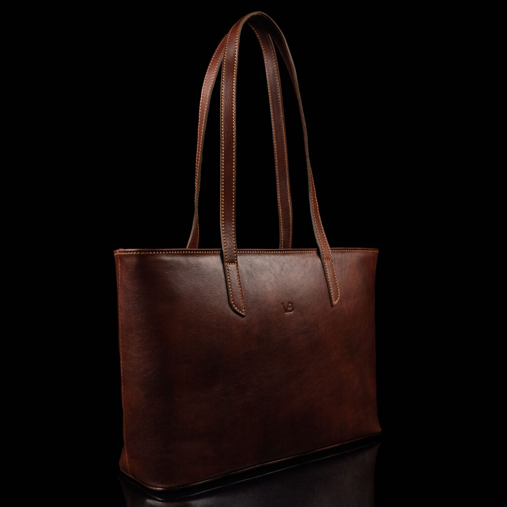 Nahast Tote Bag naiste Kaekott pruun