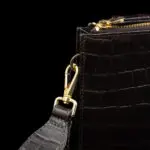 von baer clutch vaike naiste nahast käekott pruun croco print eemaldatav randmerihm