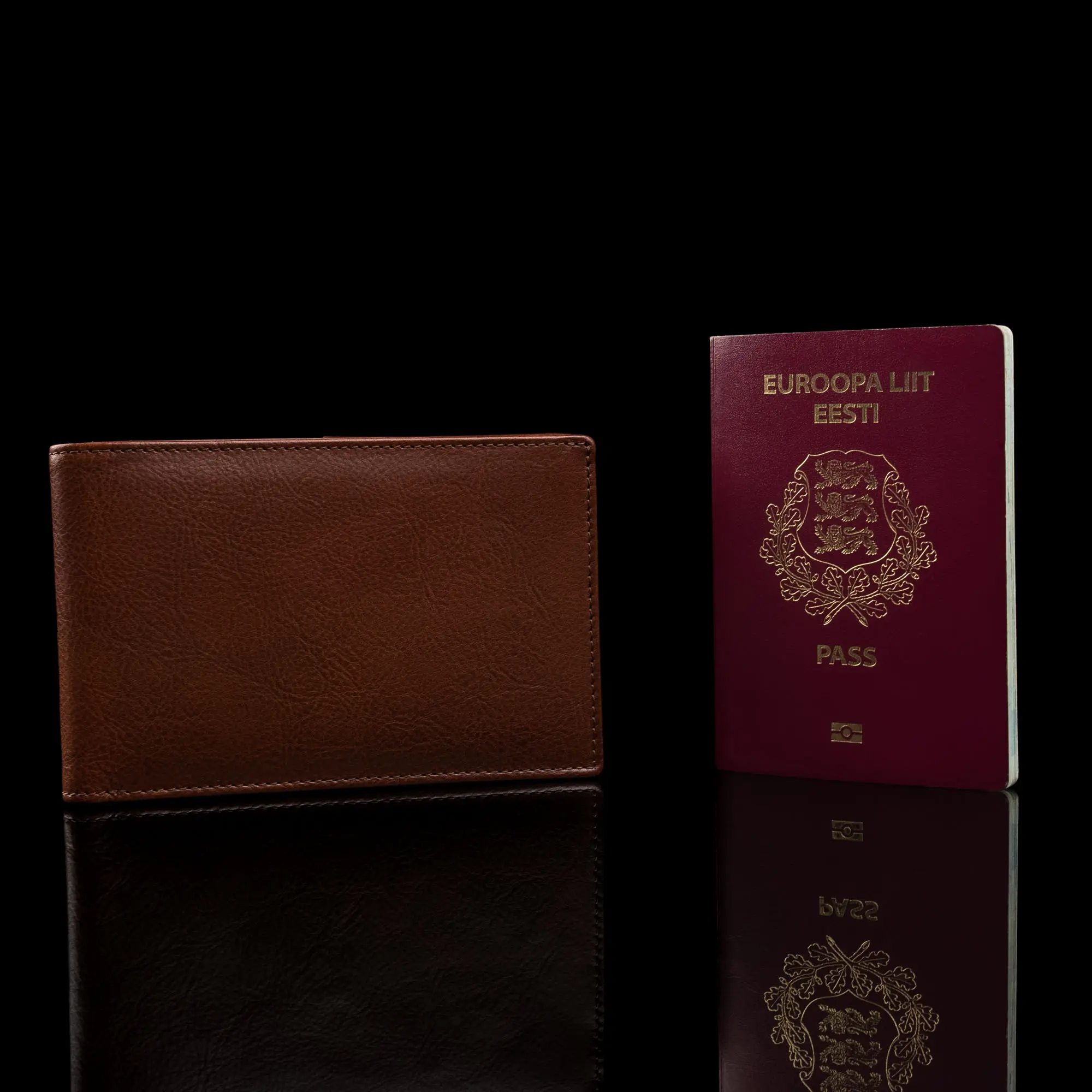 von baer travel organizer premium nahast passihoidja rahakott reisiks eestvaade
